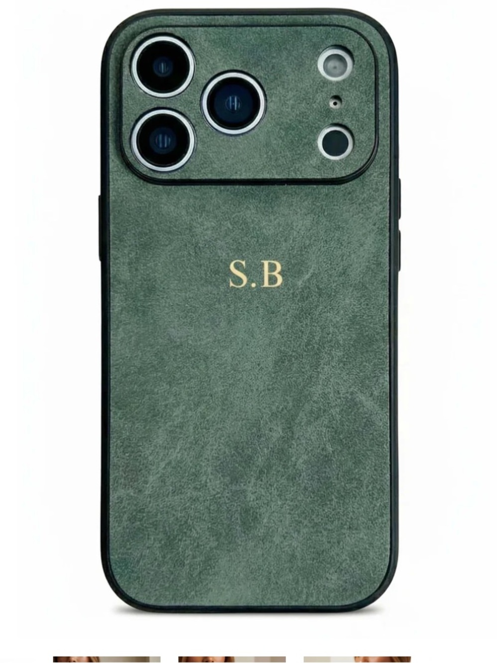 NWT Snapbands Green suede-Style Phone Case with Raised Camera Guard iPhone 16Pro